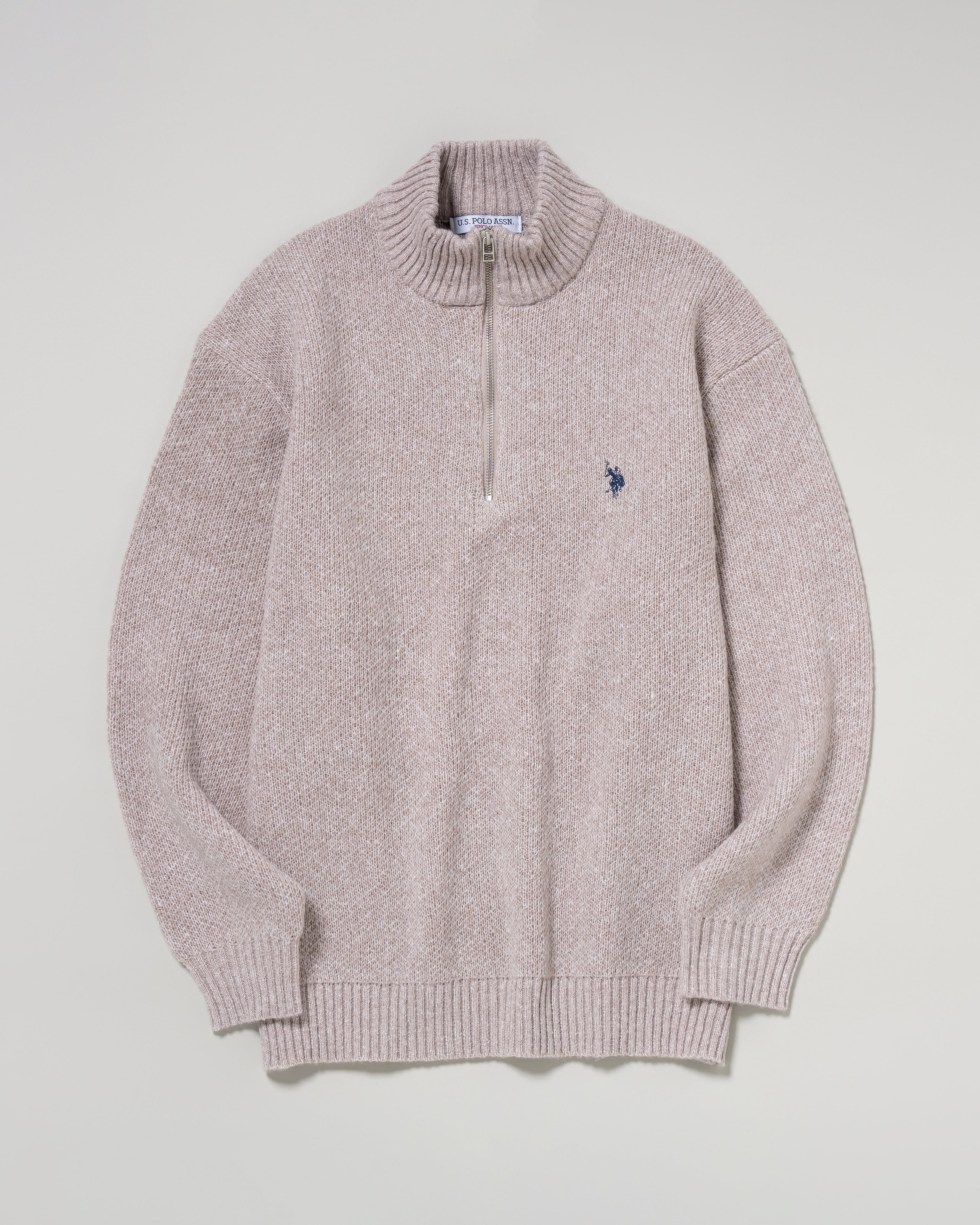 Half Zip Sweater ハーフジップセーター ダブルホースマン刺繍