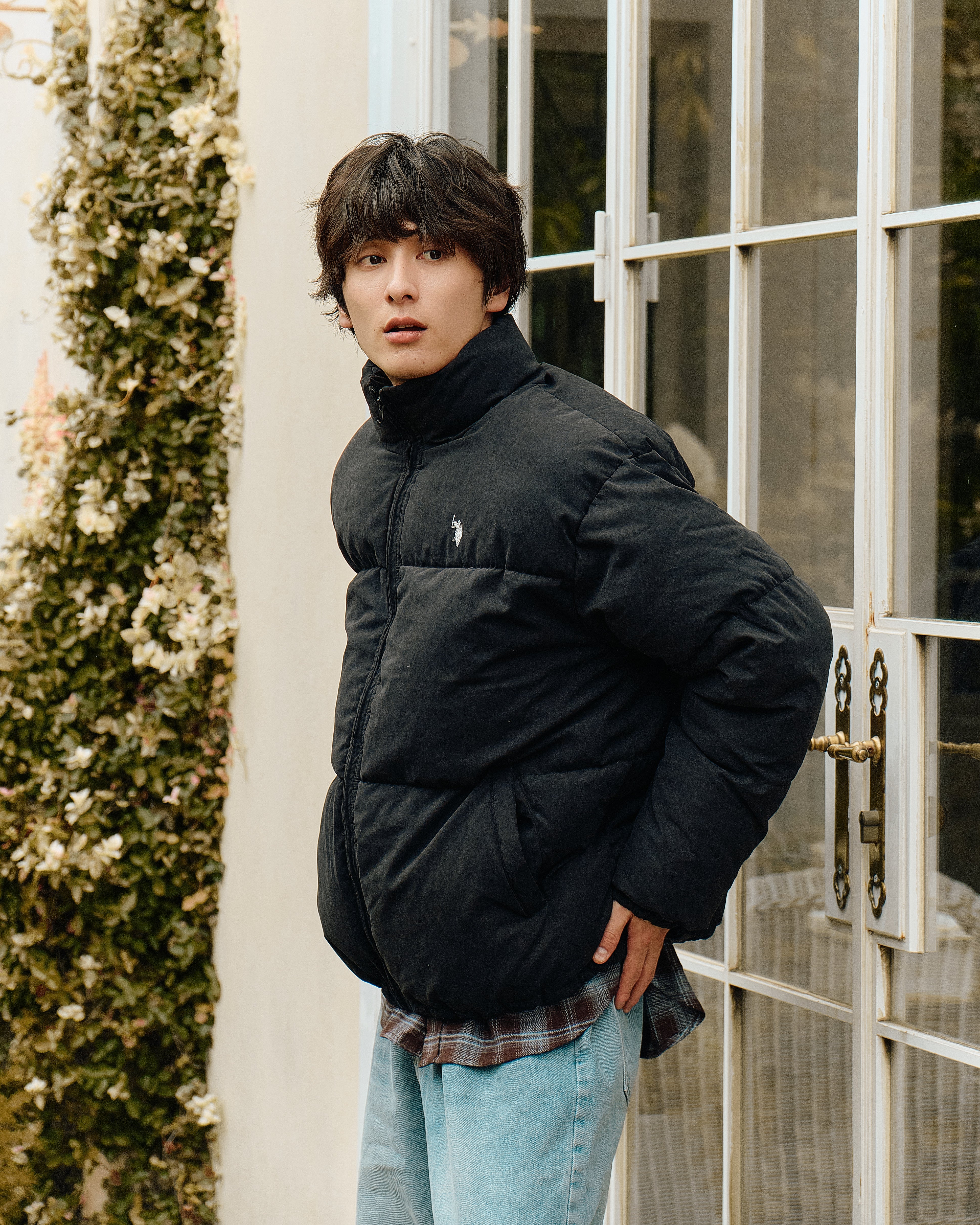 Puffer Jacket パファージャケット ダブルホースマン刺繍 PLM63800