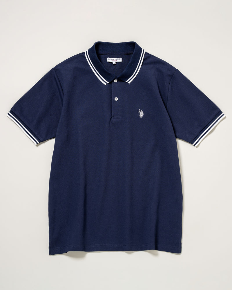 Polo Shirt　鹿の子ポロシャツ　ダブルホースマン刺繍　PLM52119