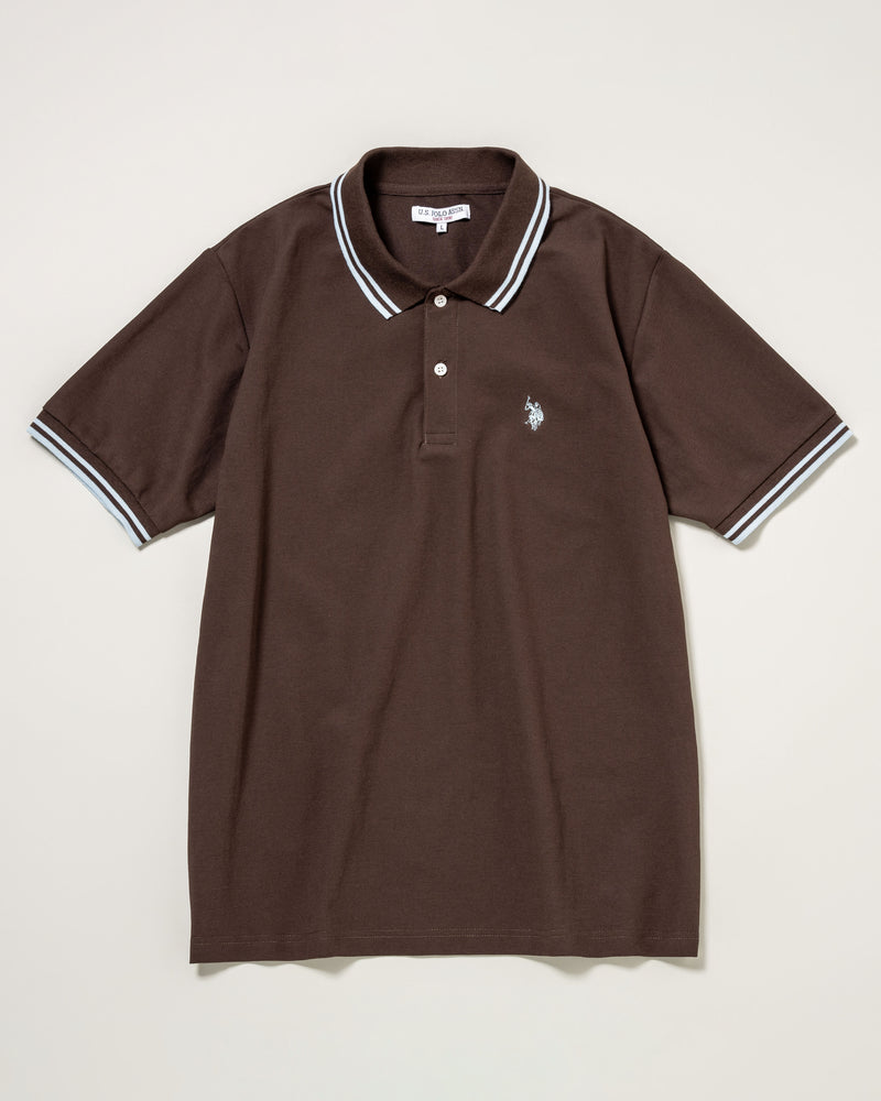 Polo Shirt　鹿の子ポロシャツ　ダブルホースマン刺繍　PLM52119
