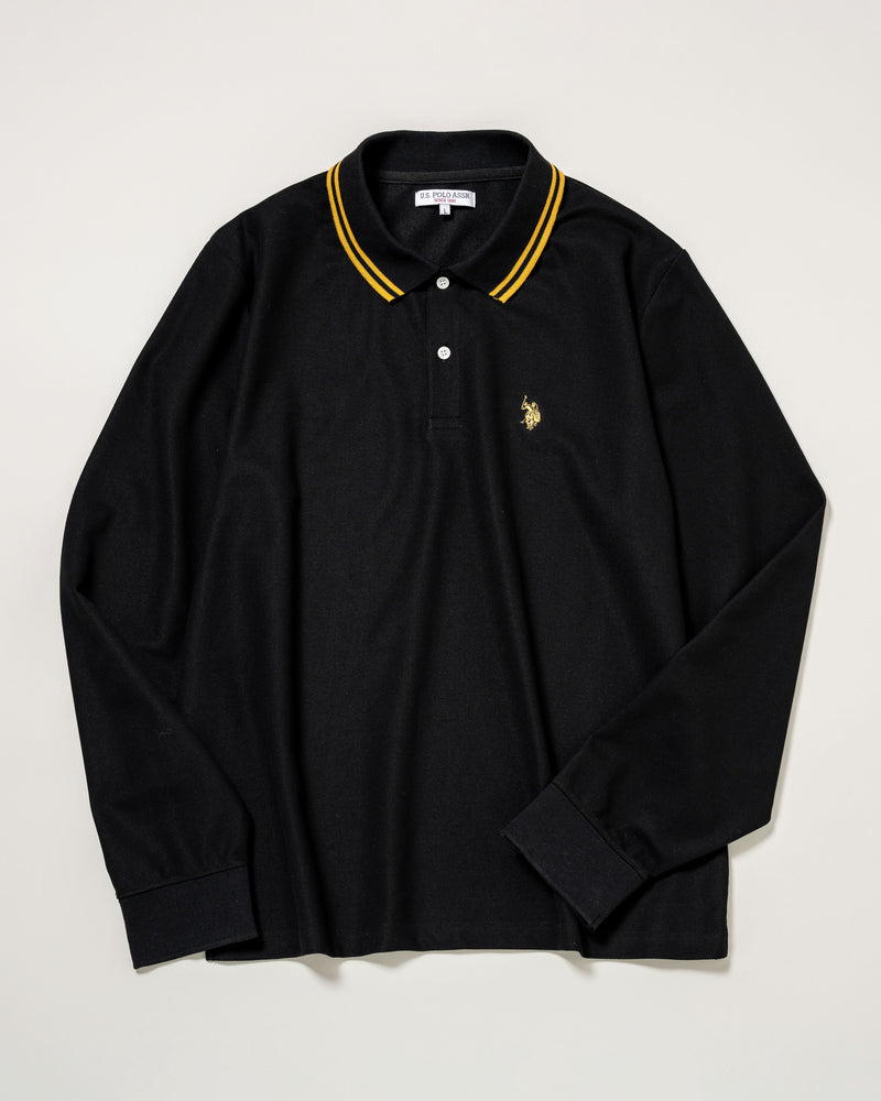 long sleeve Polo Shirt　長袖ポロシャツ　ダブルホースマン刺繍　PLM52220