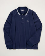 long sleeve Polo Shirt　長袖ポロシャツ　ダブルホースマン刺繍　PLM52220
