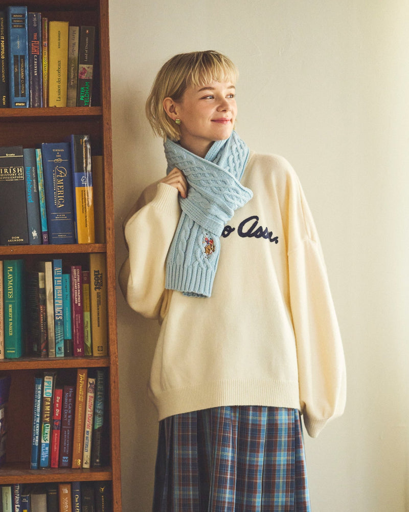knit cable muffler USPA-2014