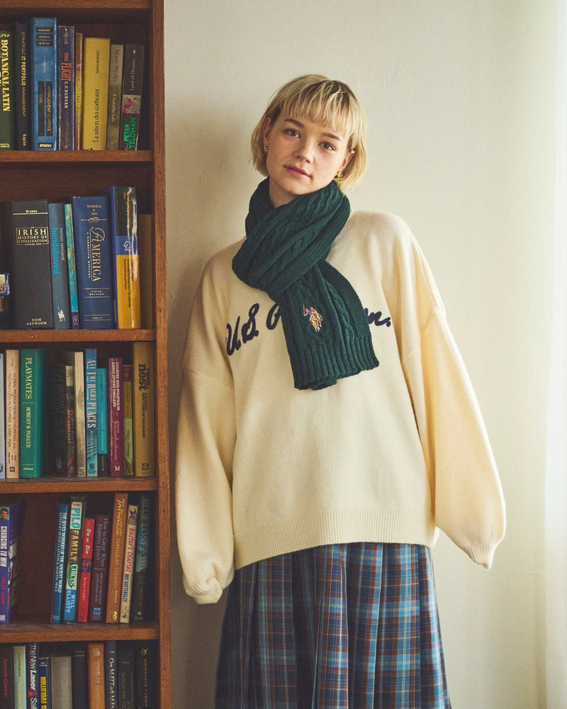 knit cable muffler USPA-2014