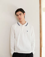 long sleeve Polo Shirt　長袖ポロシャツ　ダブルホースマン刺繍　PLM52220