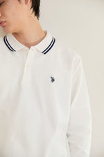 long sleeve Polo Shirt　長袖ポロシャツ　ダブルホースマン刺繍　PLM52220