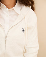Cable zip-up hoodie　ケーブルジップアップパーカー　ダブルホースマン刺繍　PLL53469