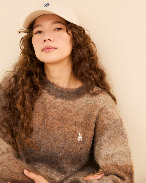 gradation knit　グラデーションニット　ダブルホースマン刺繍　PLM53428