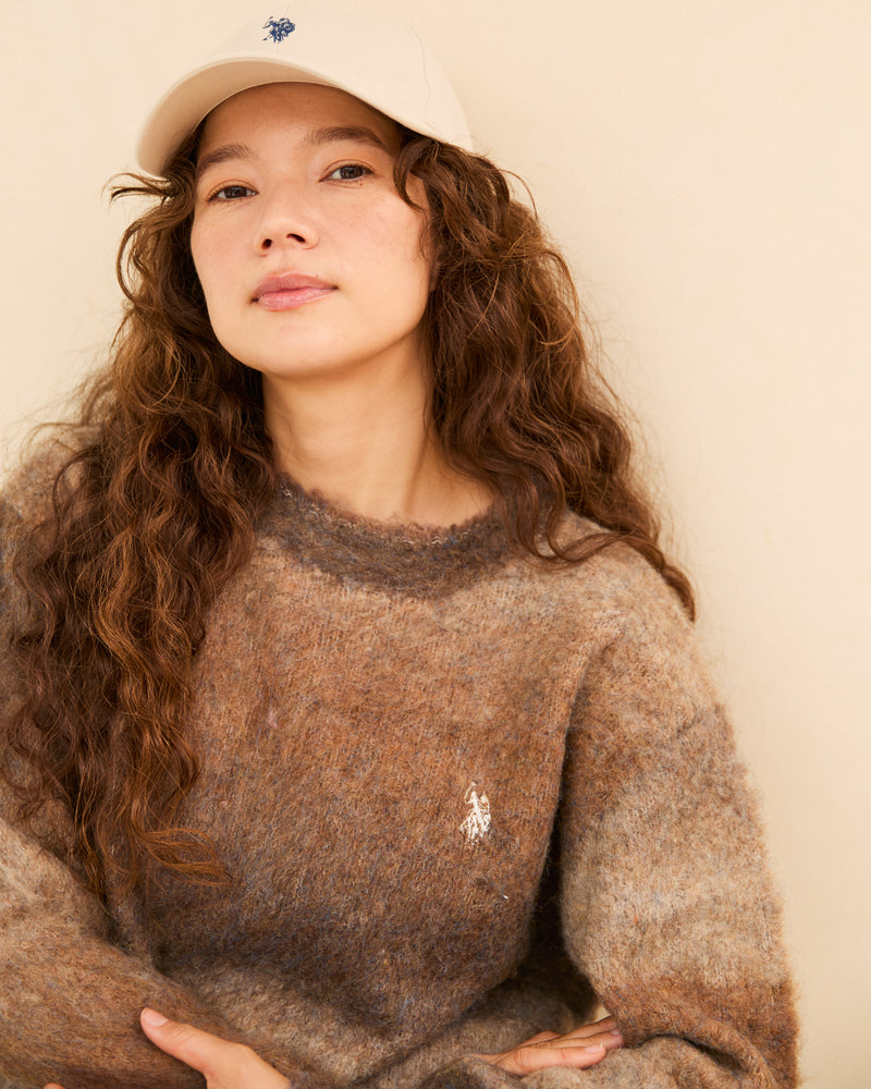 gradation knit　グラデーションニット　ダブルホースマン刺繍　PLM53428