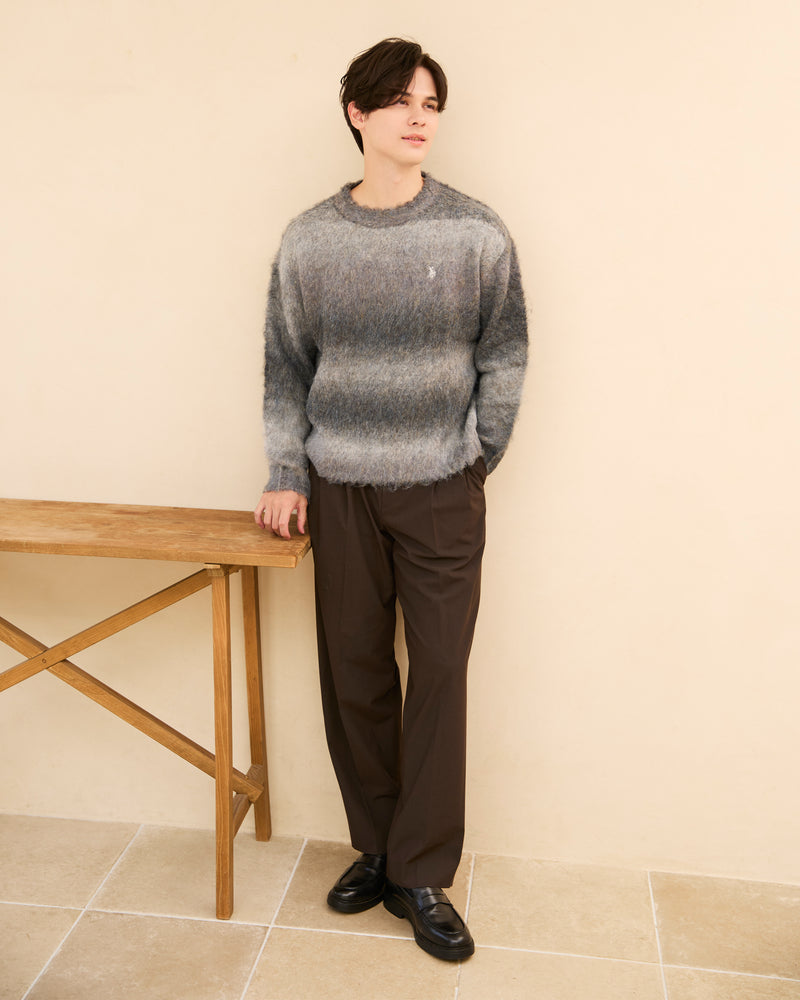 gradation knit　グラデーションニット　ダブルホースマン刺繍　PLM53428