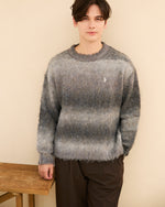gradation knit　グラデーションニット　ダブルホースマン刺繍　PLM53428