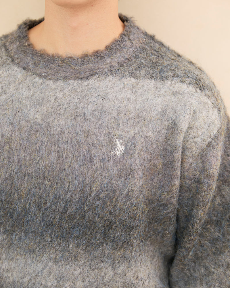 gradation knit　グラデーションニット　ダブルホースマン刺繍　PLM53428