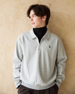 Half-Zip Polo Sweatshirt　ハーフジップポロスウェット　ダブルホースマン刺繍　PLM53329