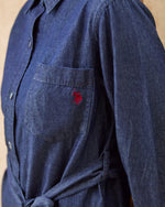 shirt dress　シャツワンピース　ダブルホースマン刺繍　PLL53715