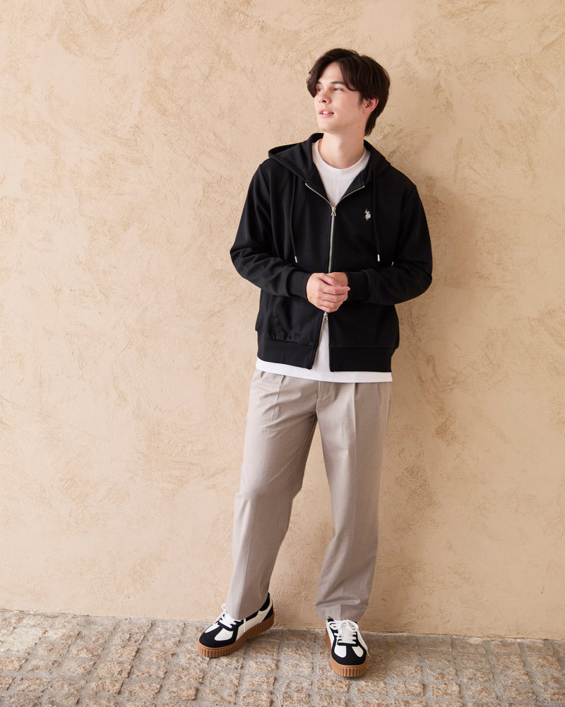 full zip hoodie　フルジップパーカー　ダブルホースマン刺繍　PLM53327