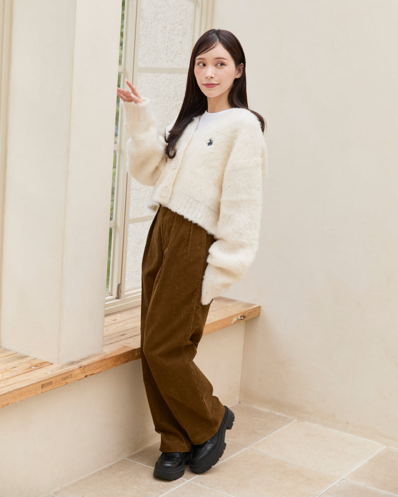 shaggy cardigan　シャギーカーディガン　ダブルホースマン刺繍　PLL53471