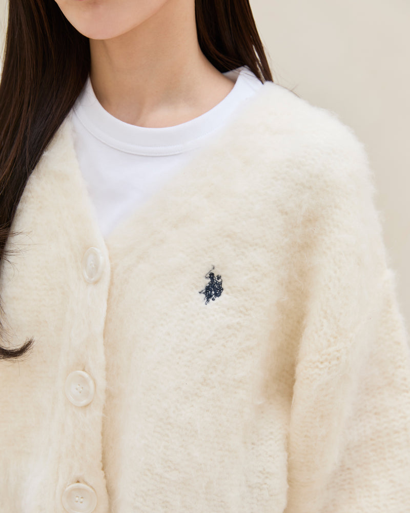 shaggy cardigan　シャギーカーディガン　ダブルホースマン刺繍　PLL53471
