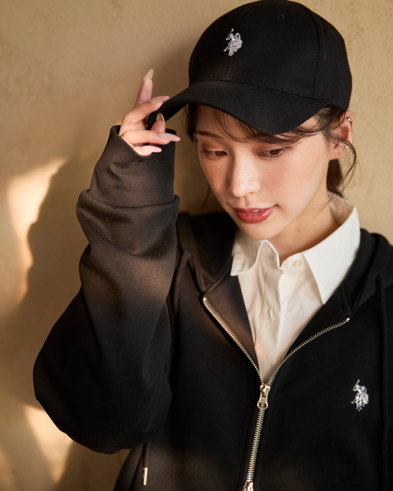 full zip hoodie　フルジップパーカー　ダブルホースマン刺繍　PLM53327