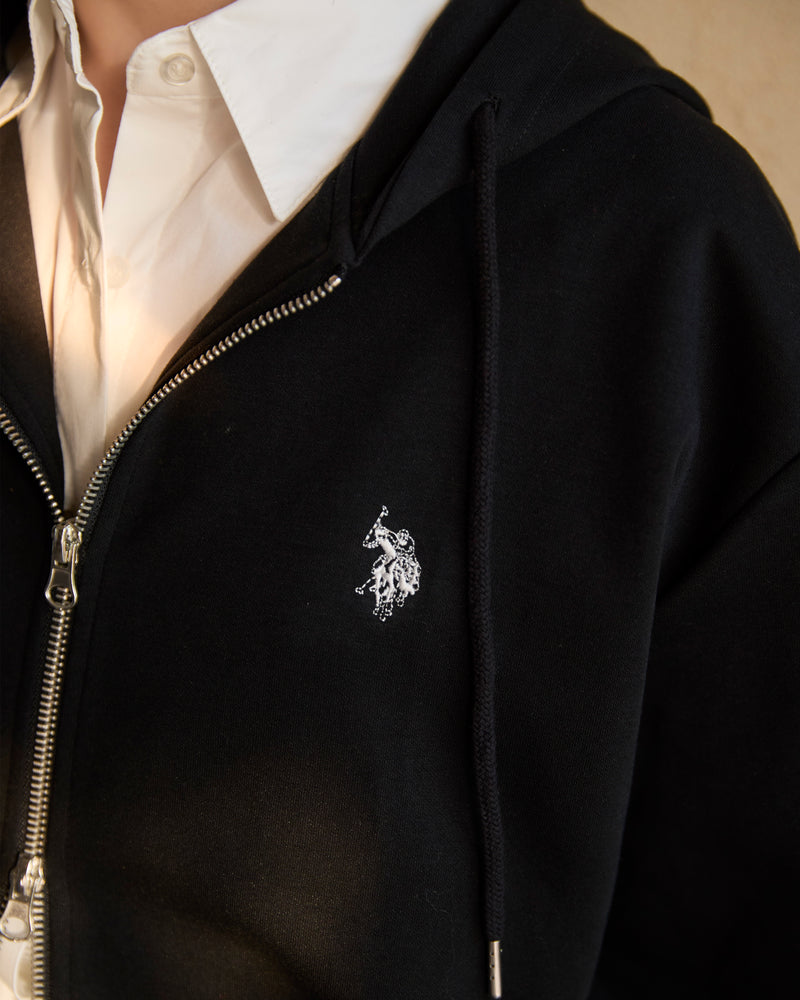 full zip hoodie　フルジップパーカー　ダブルホースマン刺繍　PLM53327