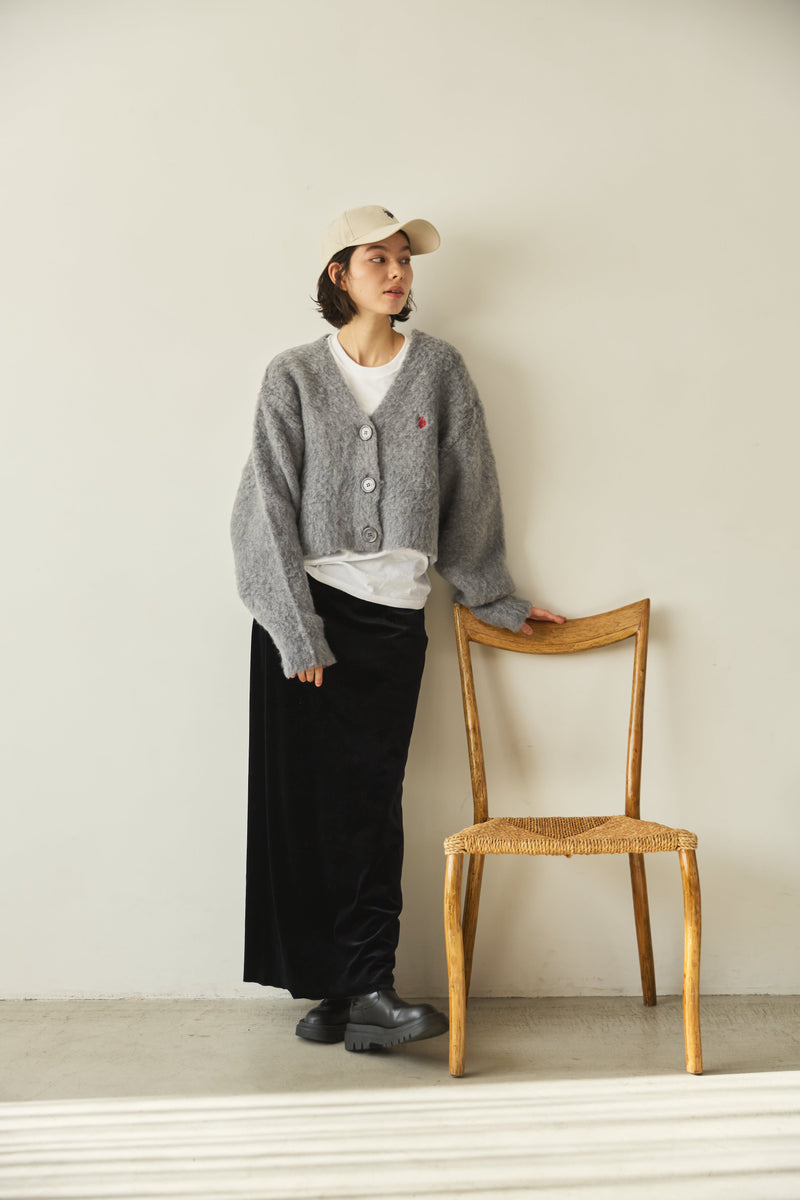 shaggy cardigan シャギーカーディガン ダブルホースマン刺繍 PLL53471