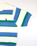 knit pullover　半袖ニットプルオーバー　ダブルホースマン刺繍　PLL51405