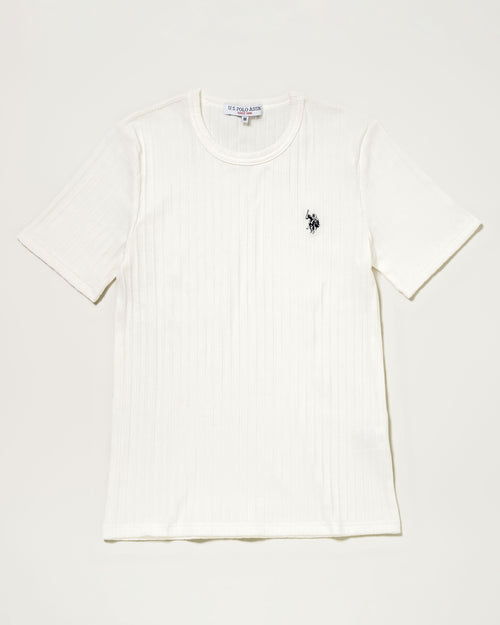 【予約商品】T-shirt　ベーシック半袖Tシャツ　ダブルホースマン刺繍　PLL52243