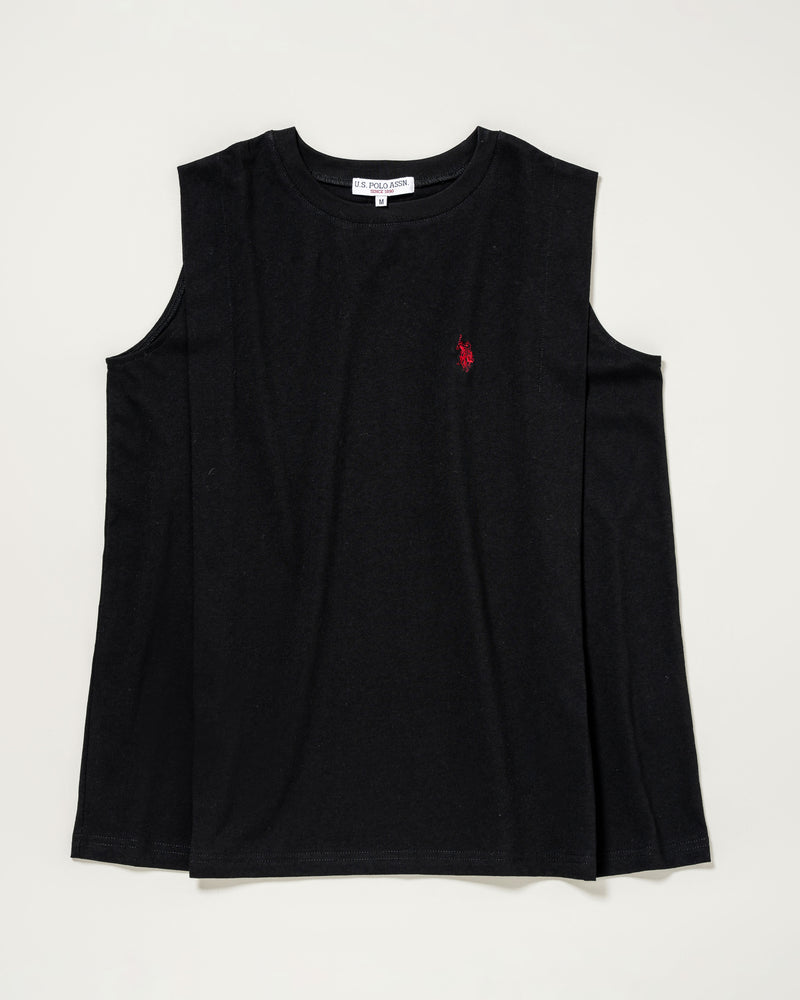 【予約商品】Shoulder tuck tank　ショルダータックタンク　ダブルホースマン刺繍　PLL52244