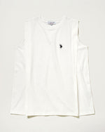 【予約商品】Shoulder tuck tank　ショルダータックタンク　ダブルホースマン刺繍　PLL52244