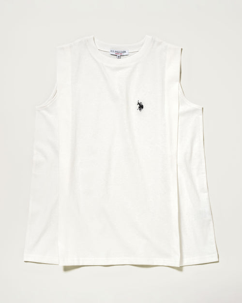 【予約商品】Shoulder tuck tank　ショルダータックタンク　ダブルホースマン刺繍　PLL52244