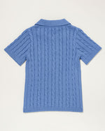 Cable Knit Polo Shirt　ケーブル編みニットポロシャツ　ダブルホースマン刺繍　PLL52416