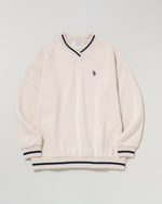 Line Rib V-Neck Sweatshirt　Vネックスウェット　ダブルホースマン刺繍　PLL53303