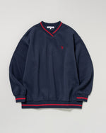 Line Rib V-Neck Sweatshirt　Vネックスウェット　ダブルホースマン刺繍　PLL53303
