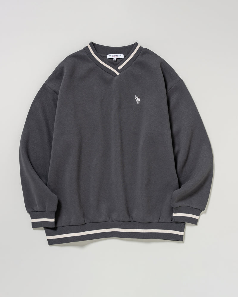 Line Rib V-Neck Sweatshirt　Vネックスウェット　ダブルホースマン刺繍　PLL53303