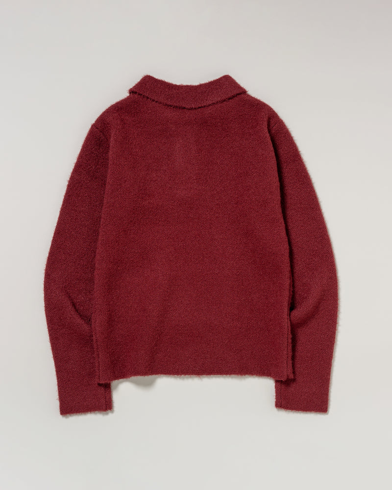 shaggy knit polo　シャギーニットポロ　ダブルホースマン刺繍　PLL53401