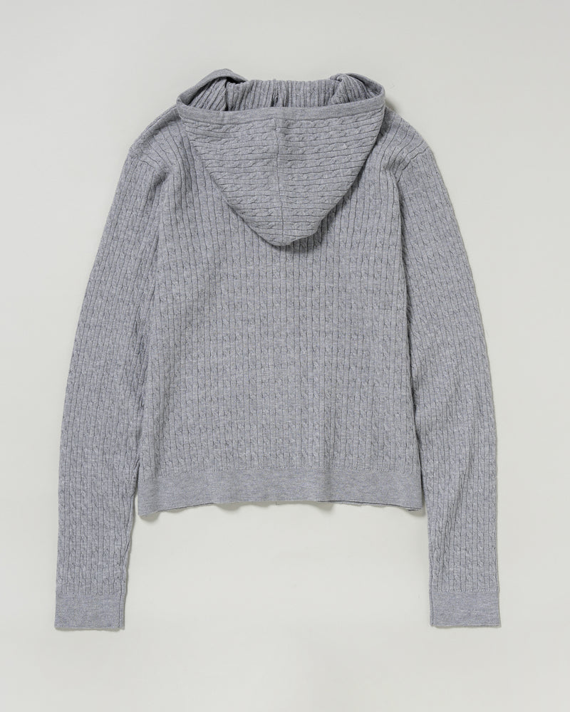 Cable zip-up hoodie　ケーブルジップアップパーカー　ダブルホースマン刺繍　PLL53469