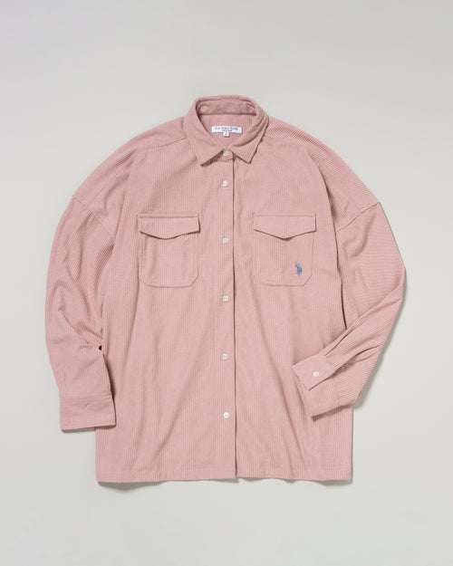 corduroy shirt　コーデュロイシャツ　ダブルホースマン刺繍　PLL53701