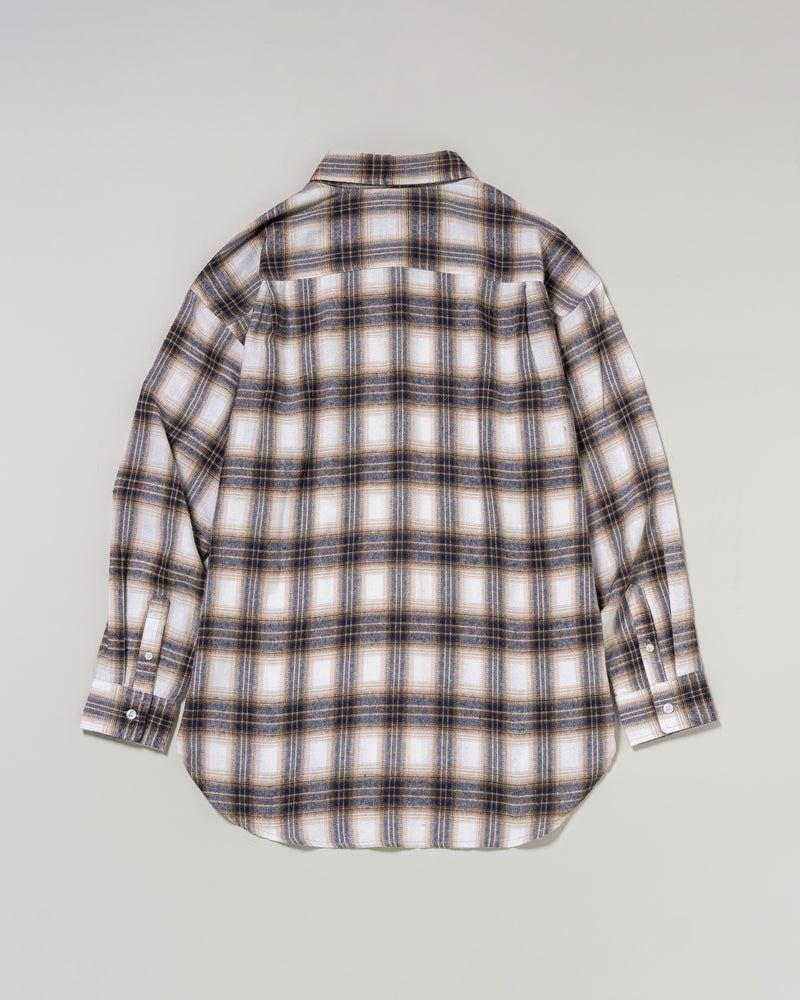 regular collar shirt　レギュラーカラーチェックシャツ　ダブルホースマン刺繍　PLL53702