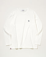 【予約商品】long sleeve t-shirt　長袖Tシャツ　ダブルホースマン刺繍　PLM52258