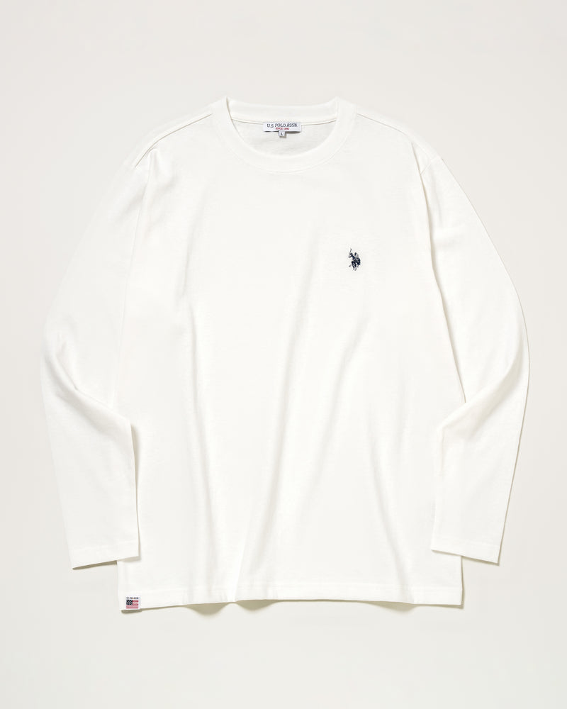【予約商品】long sleeve t-shirt　長袖Tシャツ　ダブルホースマン刺繍　PLM52258