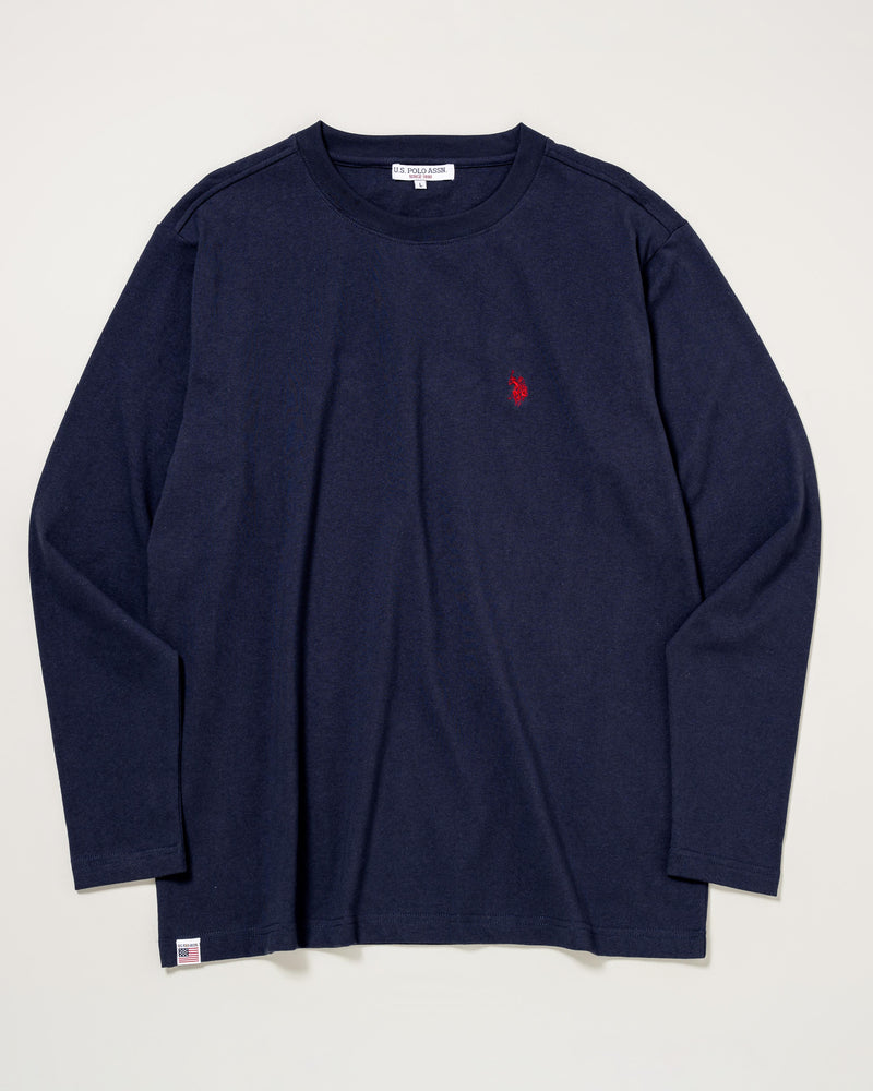 【予約商品】long sleeve t-shirt　長袖Tシャツ　ダブルホースマン刺繍　PLM52258