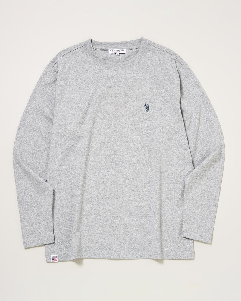 【予約商品】long sleeve t-shirt　長袖Tシャツ　ダブルホースマン刺繍　PLM52258