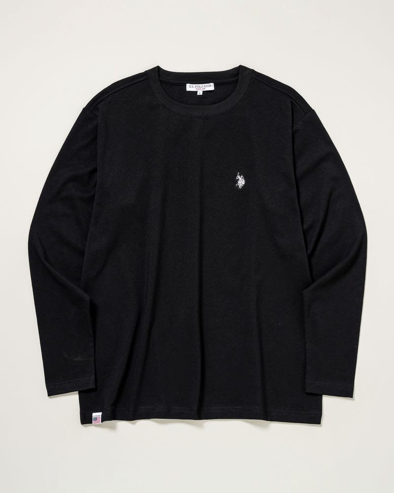 【予約商品】long sleeve t-shirt　長袖Tシャツ　ダブルホースマン刺繍　PLM52258