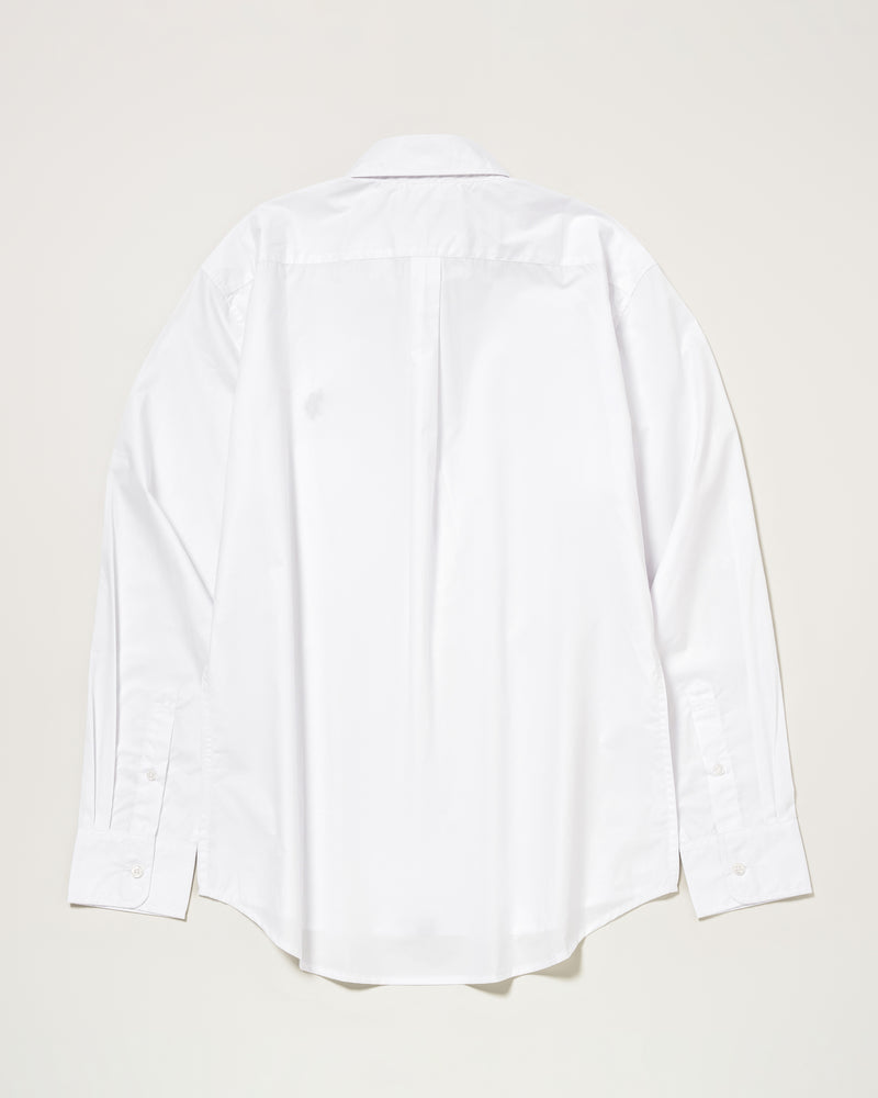 【予約商品】Regular collar broad shirt　レギュラーカラーブロード長袖シャツ　ダブルホースマン刺繍　PLM52709