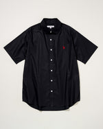 【予約商品】Regular collar broad shirt　レギュラーカラーブロード半袖シャツ　ダブルホースマン刺繍　PLM52710