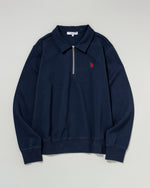 Half-Zip Polo Sweatshirt　ハーフジップポロスウェット　ダブルホースマン刺繍　PLM53329