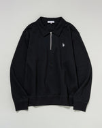 Half-Zip Polo Sweatshirt　ハーフジップポロスウェット　ダブルホースマン刺繍　PLM53329