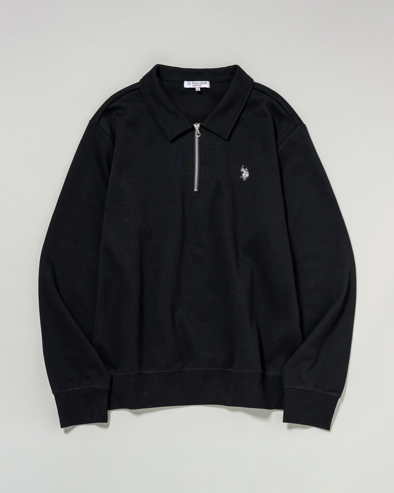 Half-Zip Polo Sweatshirt　ハーフジップポロスウェット　ダブルホースマン刺繍　PLM53329
