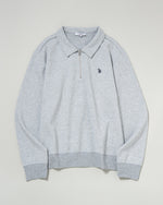 Half-Zip Polo Sweatshirt　ハーフジップポロスウェット　ダブルホースマン刺繍　PLM53329