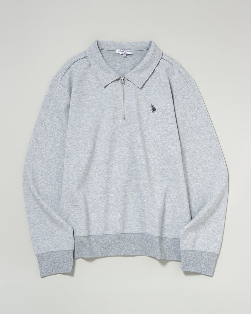 Half-Zip Polo Sweatshirt　ハーフジップポロスウェット　ダブルホースマン刺繍　PLM53329