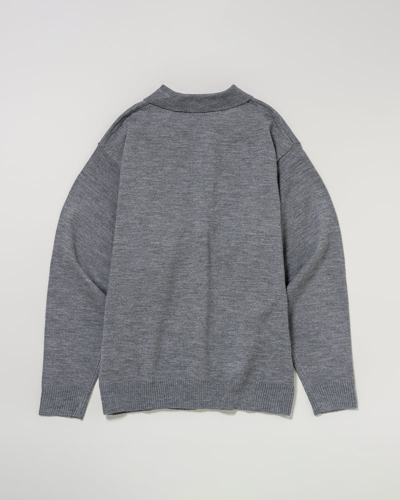 knit polo　ニットポロシャツ　ダブルホースマン刺繍　PLM53402